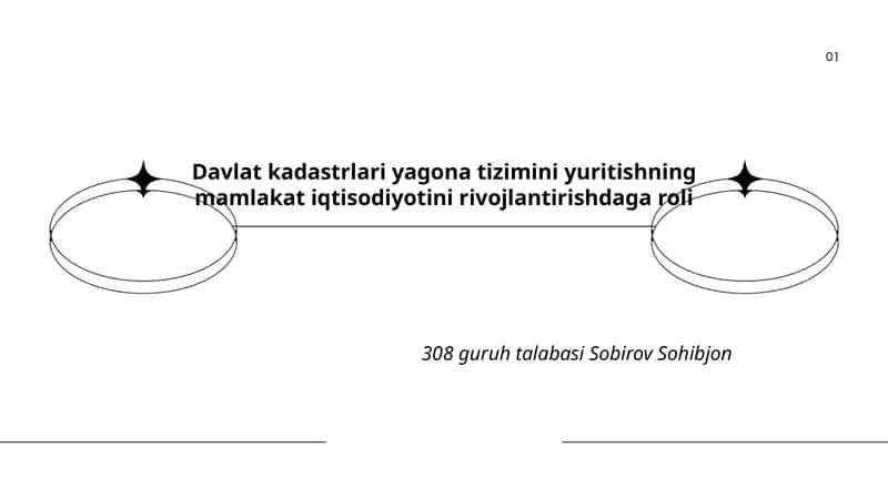 Davlat kadastrlari yagona tizimini yuritishning mamlakat iqtisodiyotini rivojlantirishdaga roli 1