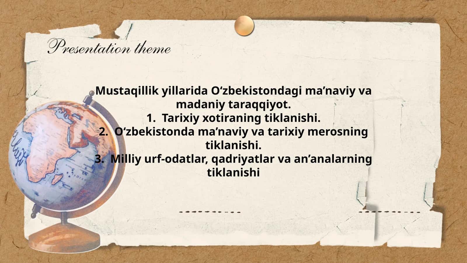 Tarixiy va madaniy taraqqiyot 1