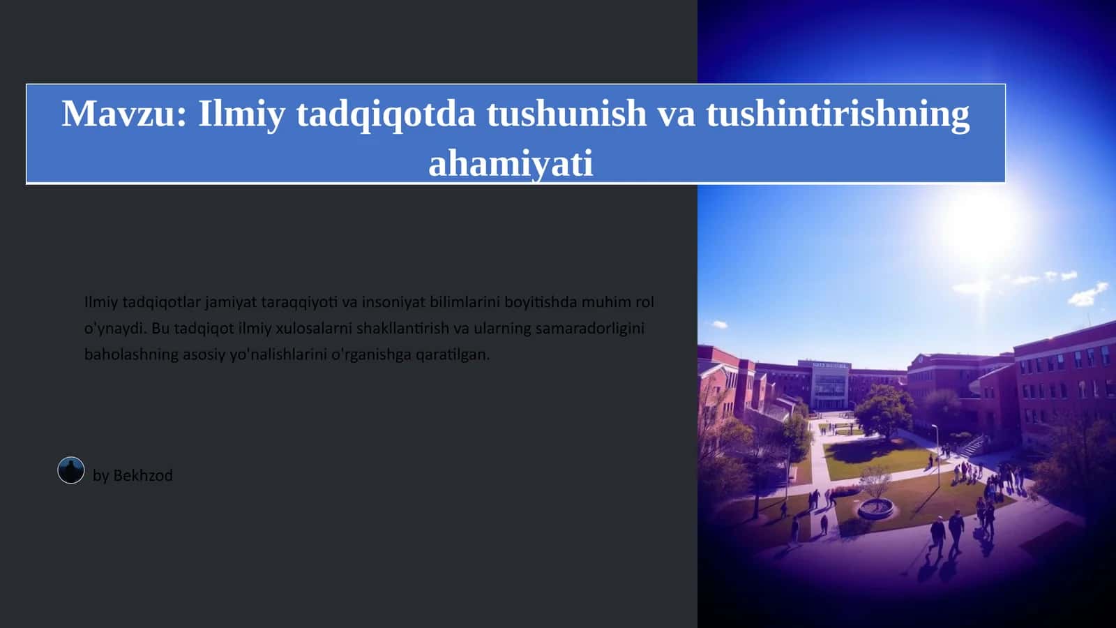 Ilmiy Tadqiqotlar va Ularning Ahamiyati 1
