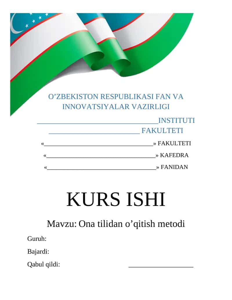 Ona tilidan o’qitish metodi 1