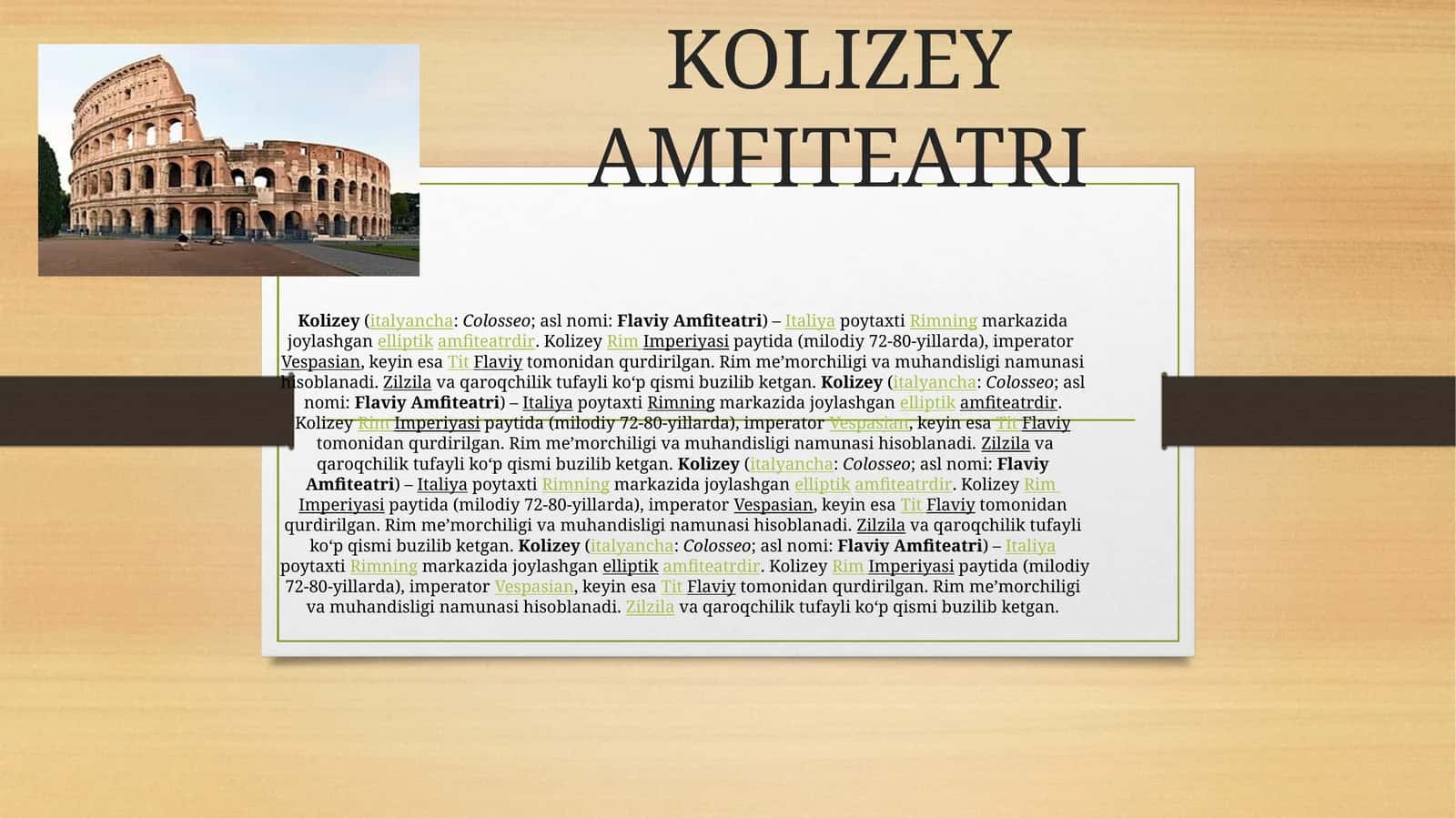 KOLIZEY AMFITEATRI 1