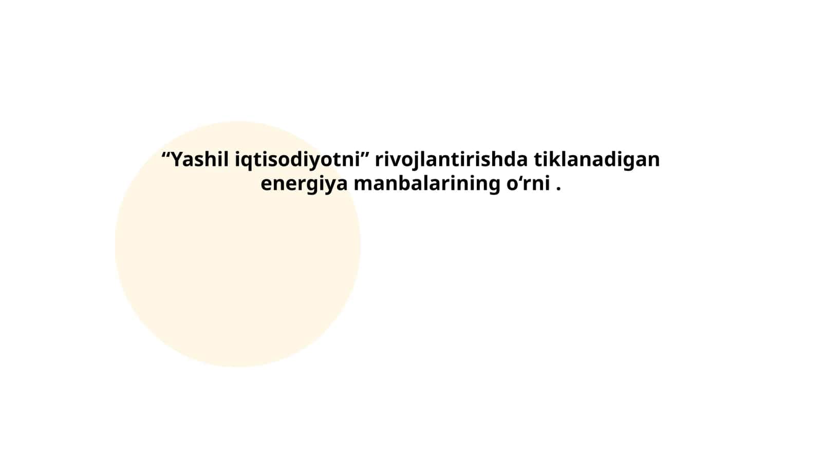 Yashil iqtisodiyot va tiklanadigan energiya manbalarining iqtisodiy asoslari 1