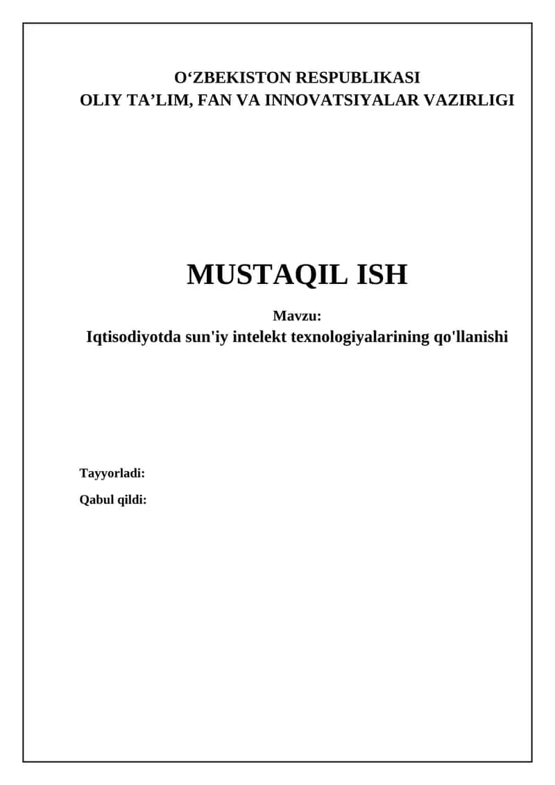 Sun'iy intellekt: Ta'rif, turlari va iqtisodiyotga ta'siri 1
