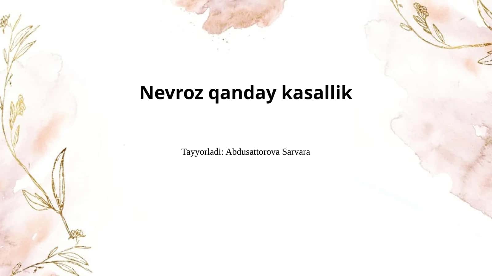 Nevroz qanday kasallik 1