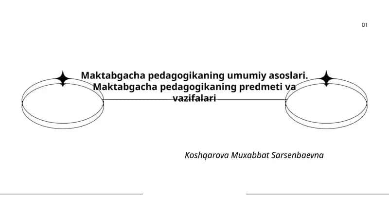 Maktabgacha pedagogikaning umumiy asoslari 1