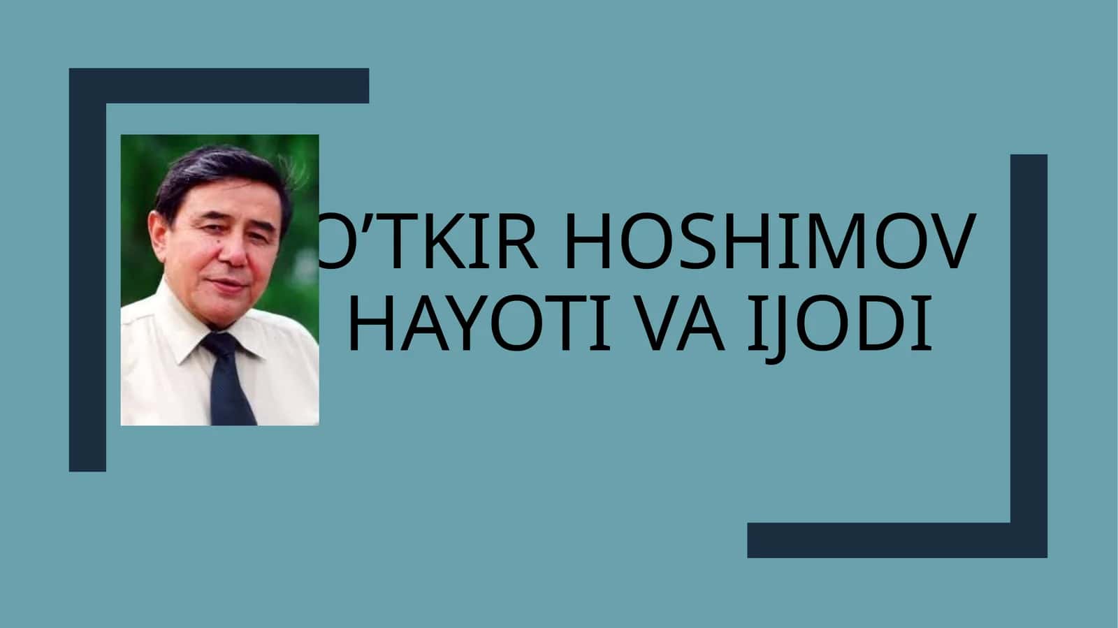 O'tkir Hoshimov hayotiva ijodi 1