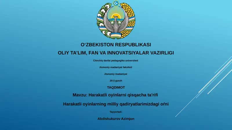 Harakatli oyinlarni qisqacha ta'rifi 1