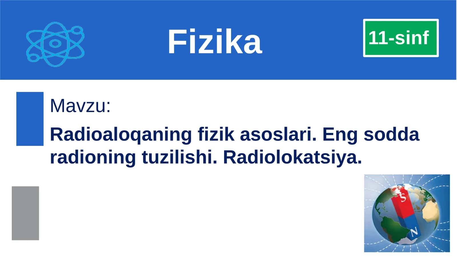 Radioaloqaning fizikasosi 1