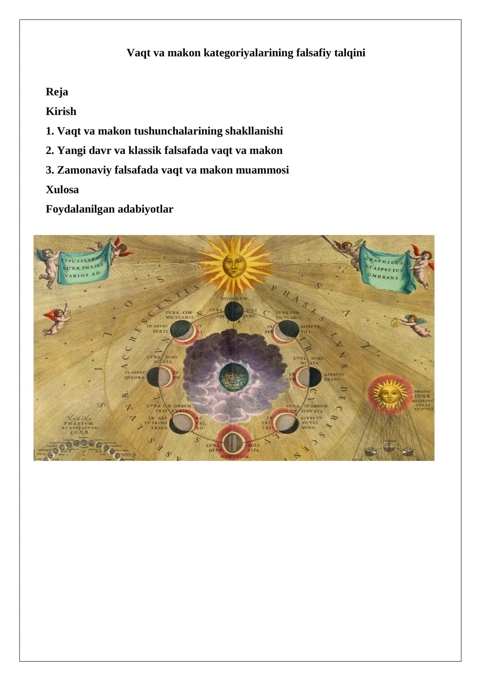 Vaqt va makon kategoriyalarining falsafiy talqini 1