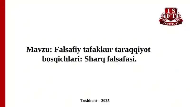 Falsafiy tafakkur taraqqiyot