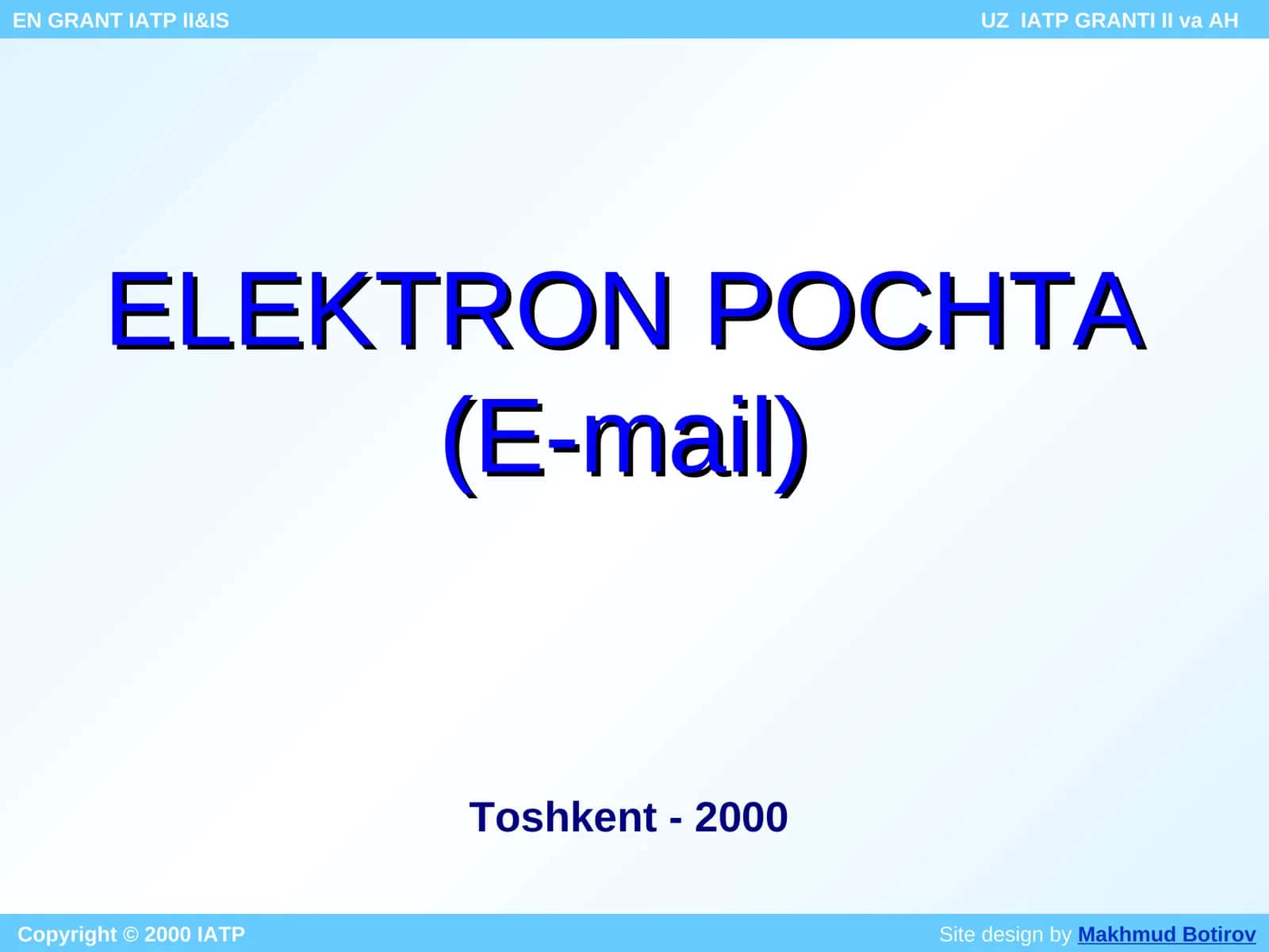 ELEKTRON POCHTA(E-mail) 1