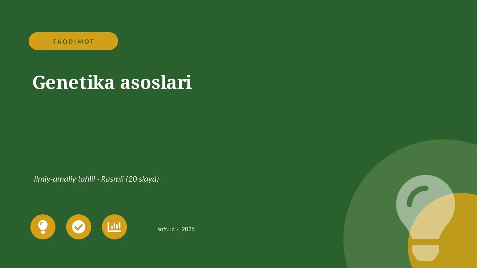 Genetika asoslari 1