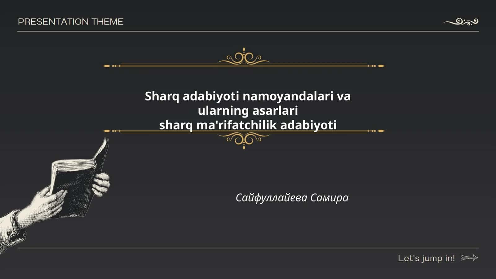 Sharq adabiyoti namoyandalari va ularning asarlari 1