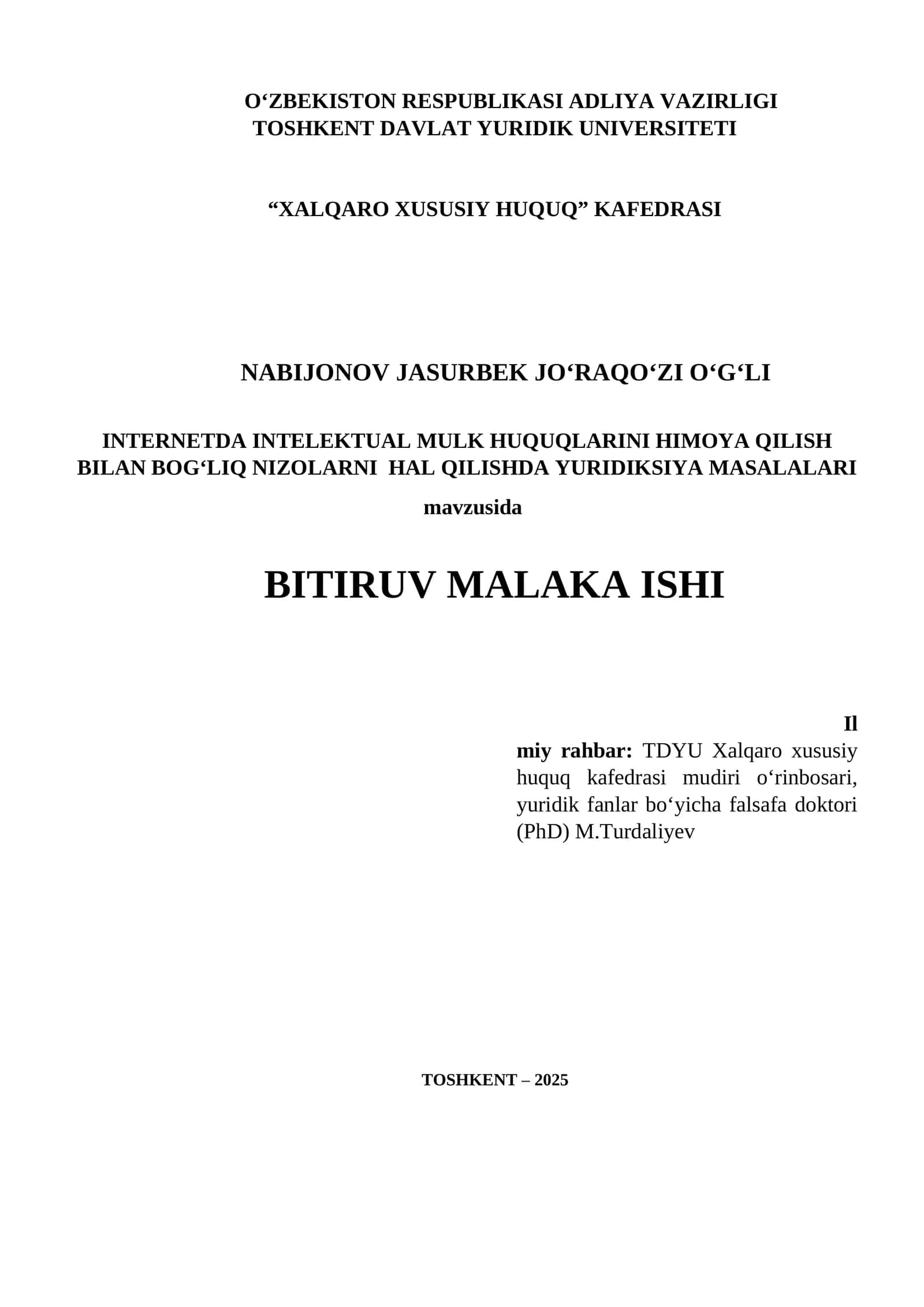 BITIRUV MALAKA ISHI 1