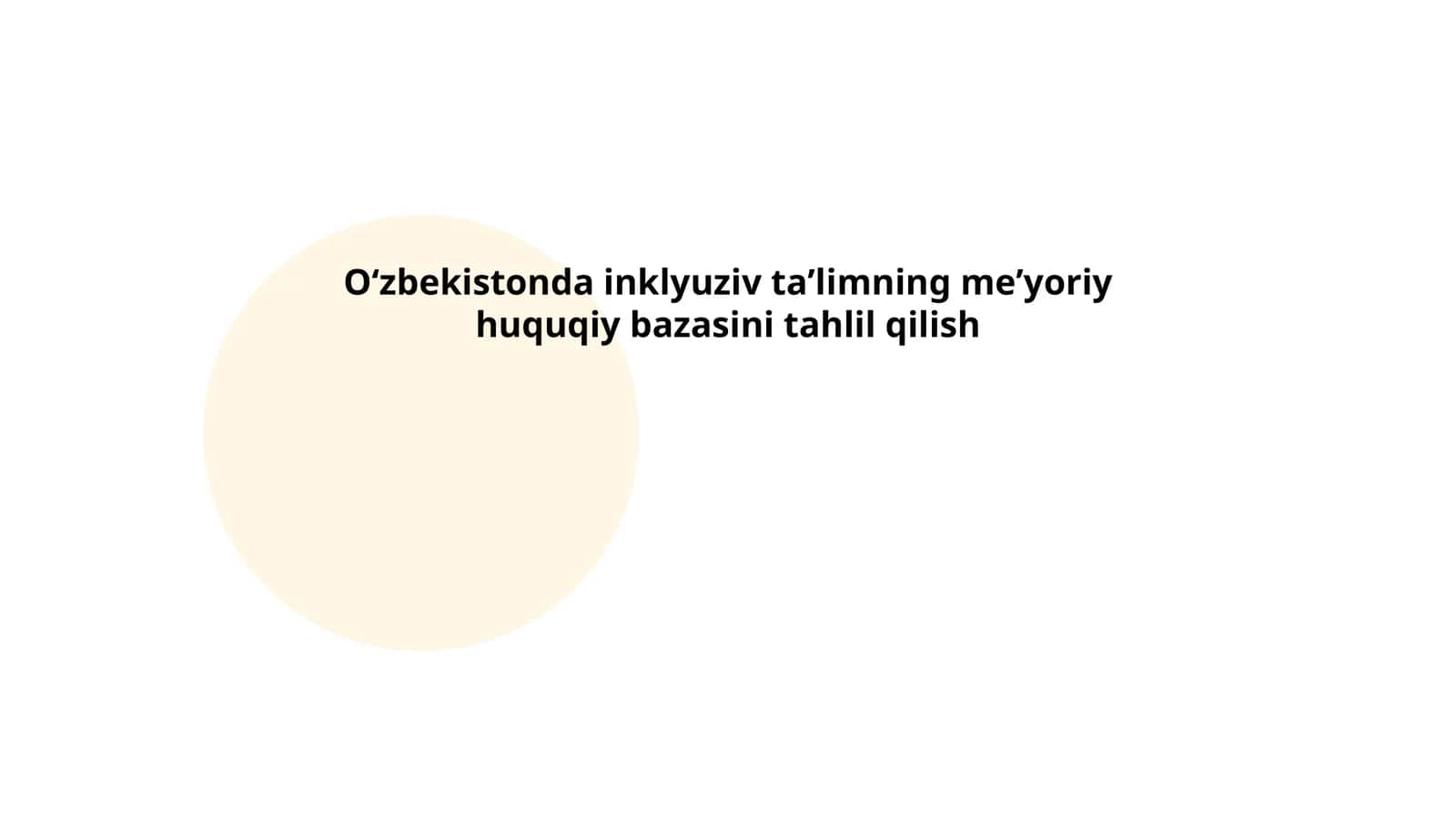 Oʻzbekistonda inklyuziv taʼlimning meʼyoriy huquqiy bazasini tahlil qilish 1