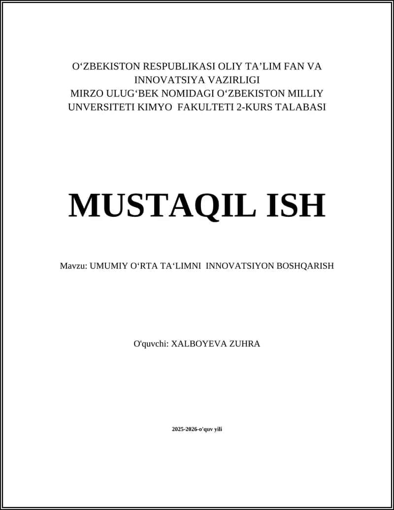 UMUMIY O‘RTA TA‘LIMNI INNOVATSIYON BOSHQARISH 1