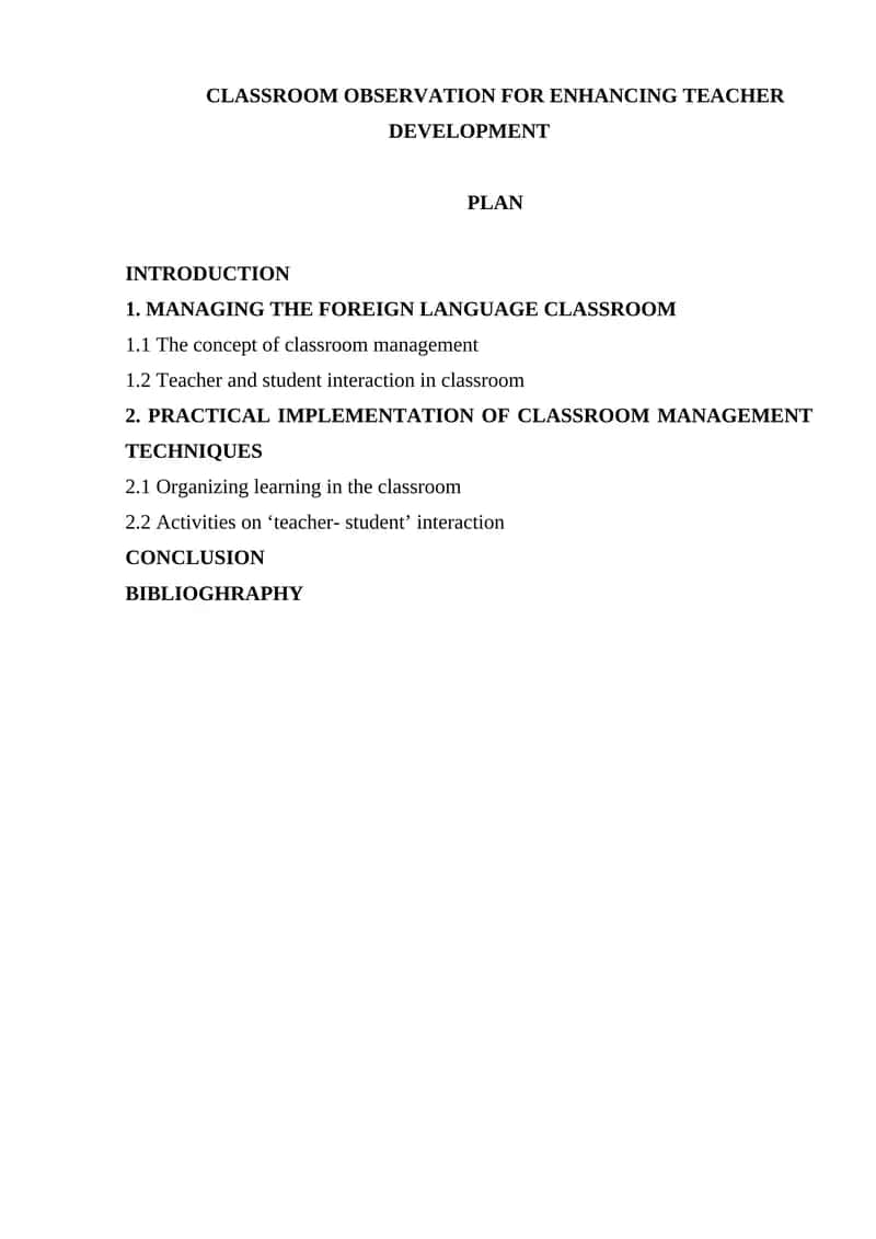 Managing the Foreign Language Classroom 1