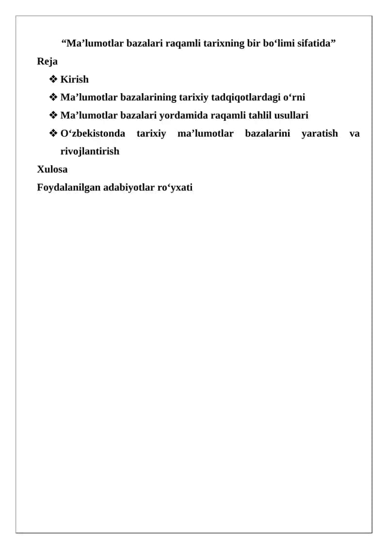 Ma’lumotlar bazalari 1