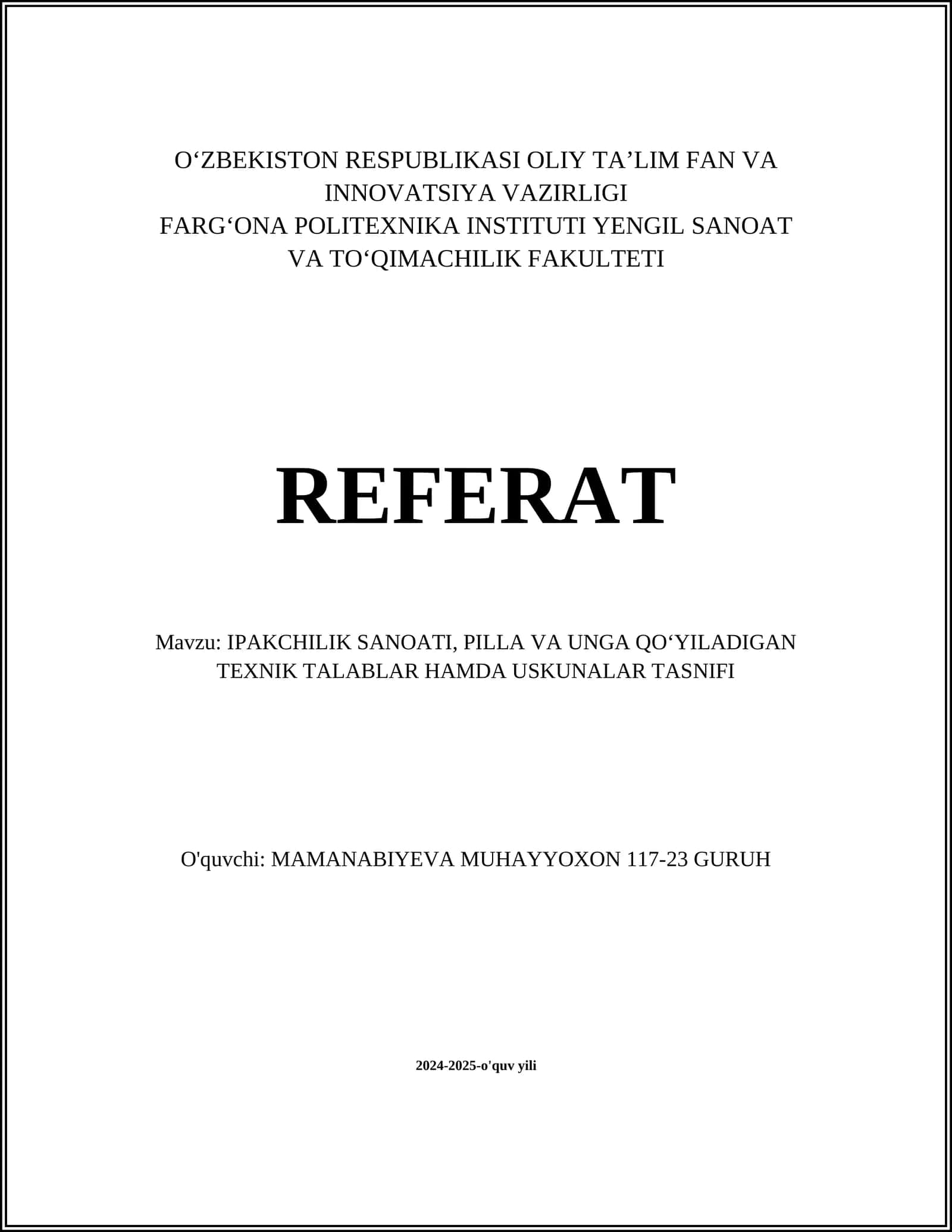 IPAKCHILIK SANOATI 1