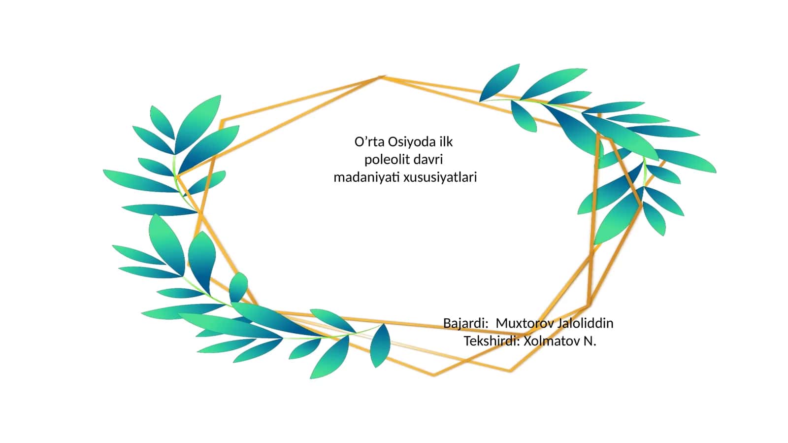 O’rta Osiyoda ilk poleolit davri madaniyati xususiyatlari 1