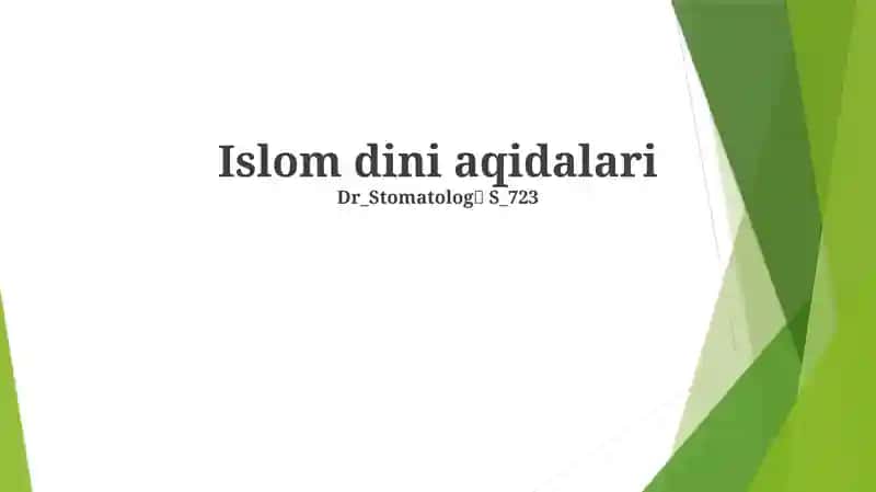 Islom dini aqidalari