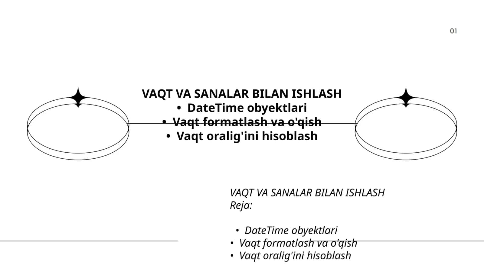 VAQT VA SANALAR BILAN ISHLASH 1
