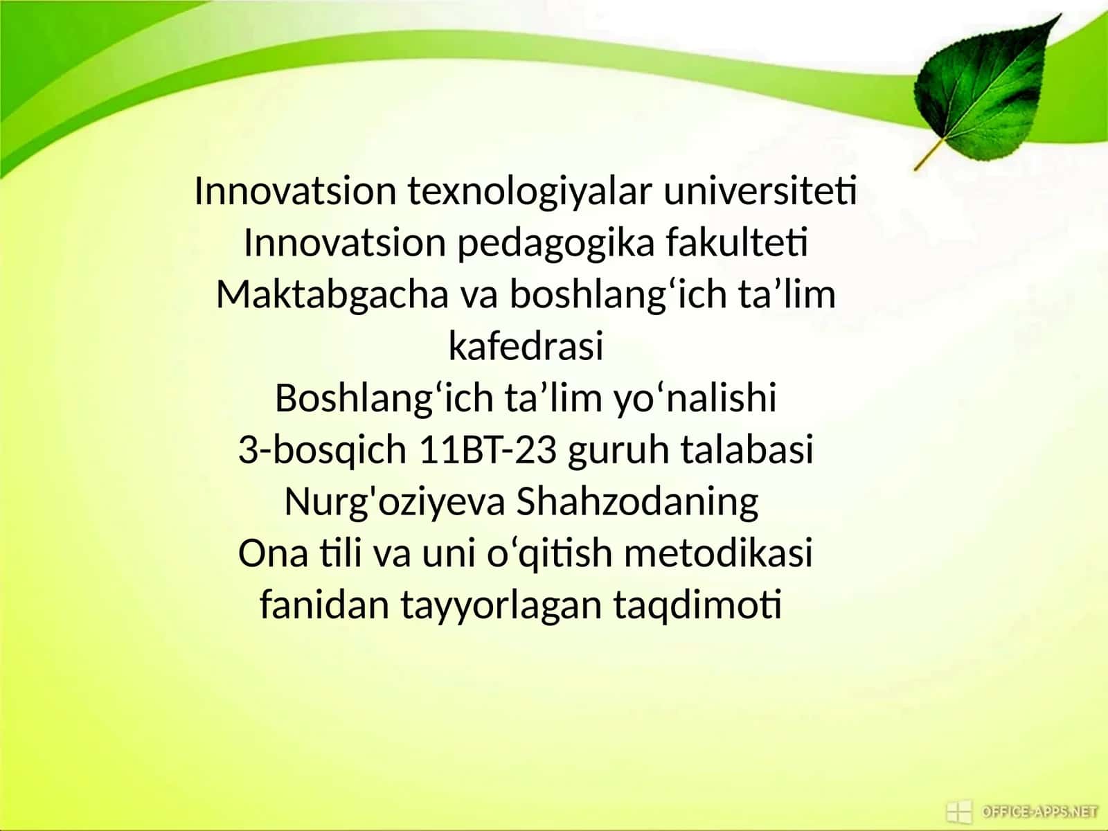 Unli va undosh tovushlarni orfografik mashqlarni tashkil etish 1