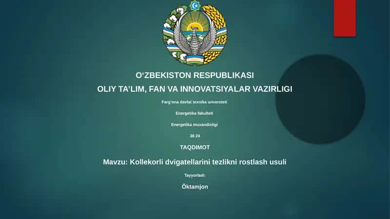 Kollekorli dvigatellarini tezlikni rostlash usuli 1