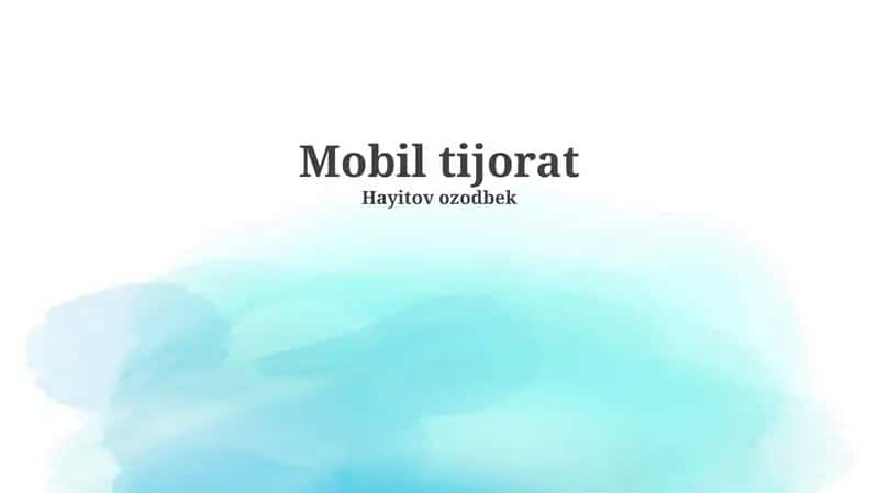 Mobil tijorat 1