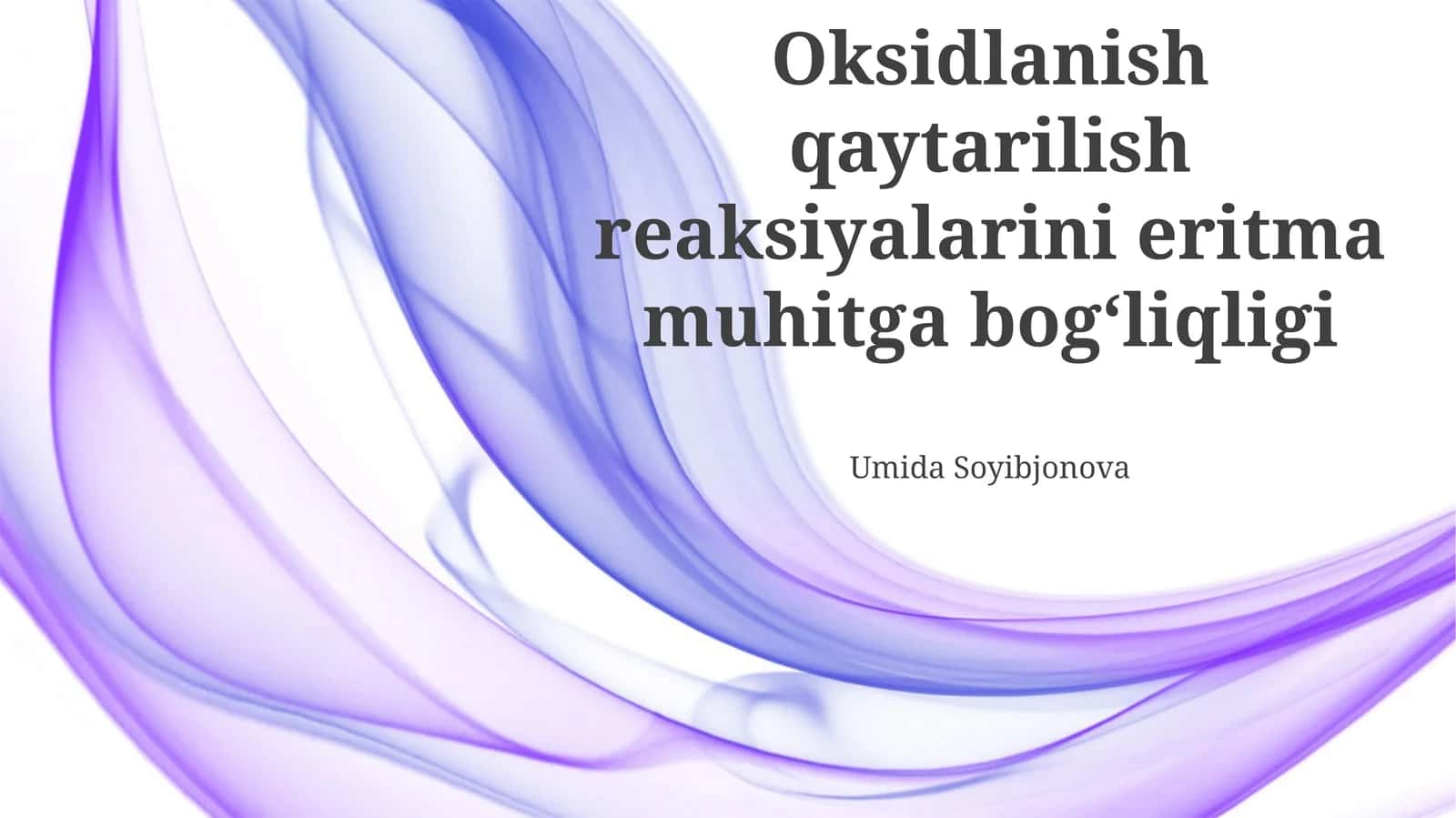 Redoks reaksiyalari asoslari va elektrod potensiali 1