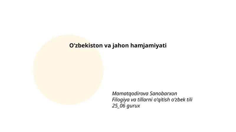 Filogiya va tillarni oʻqitish oʻzbek tili 1