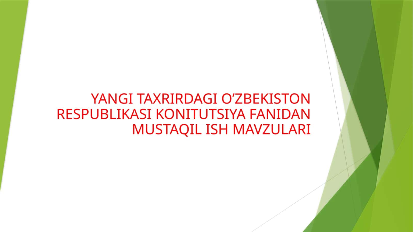 O’ZBEKISTON RESPUBLIKASI OLIY MAJLISI 1