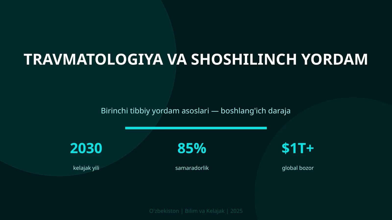 Travmatologiya va shoshilinch yordam 1