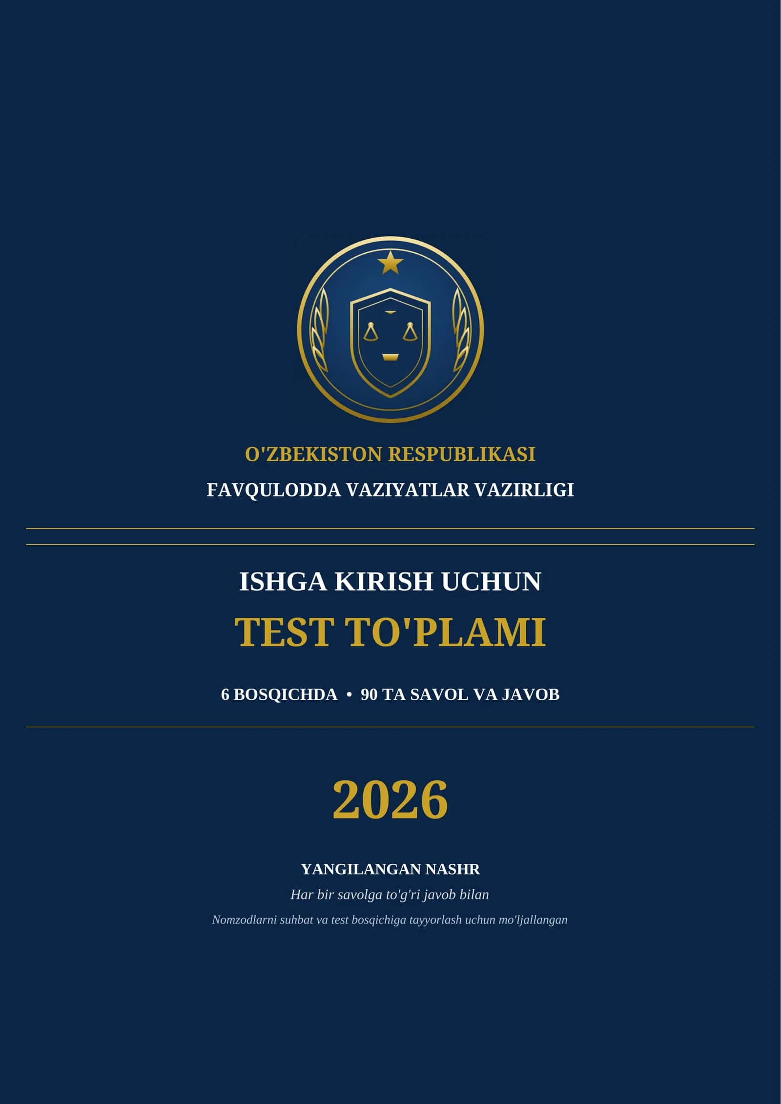 FVV test savollari 2026 1