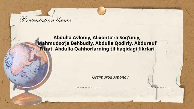 Abdulla Avloniy, Alixontoʻra Sogʻuniy, Mahmudxoʻja Behbudiy, Abdulla Qodiriy, Abdurauf Fitrat, Abdulla Qahhorlarning til haqidagi fikrlari 1