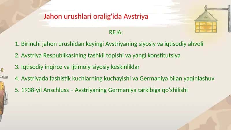 Jahon urushlari orig'ida Avstriya 1