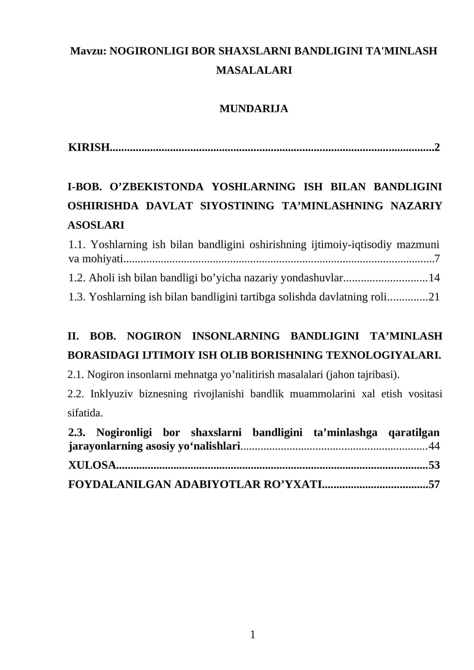 NOGIRONLIGI BOR SHAXSLARNI BANDLIGINI TA'MINLASH MASALALARI 1