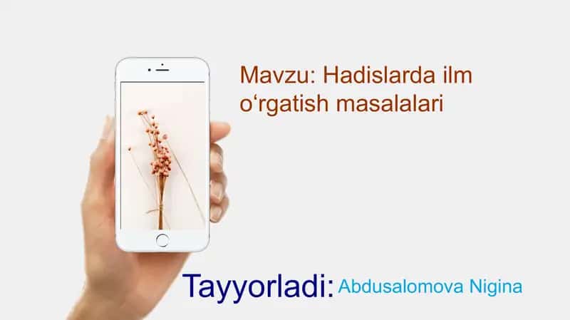 Hadislarda ilm oʻrgatish masalalari 1