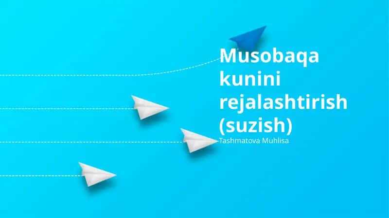 Musobaqa kunini rejalashtirish asoslari 1