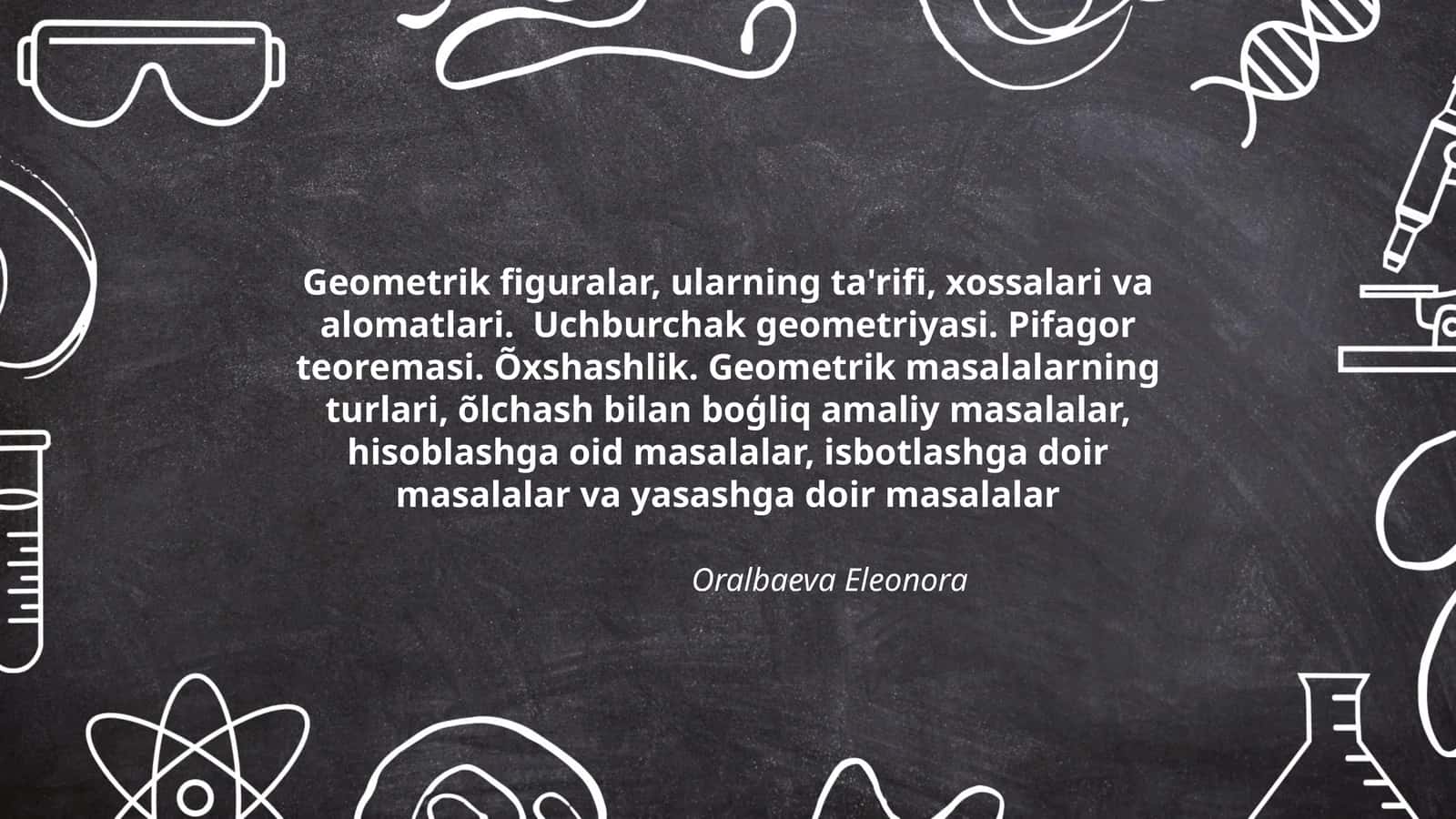 Geometrik masalalar 1