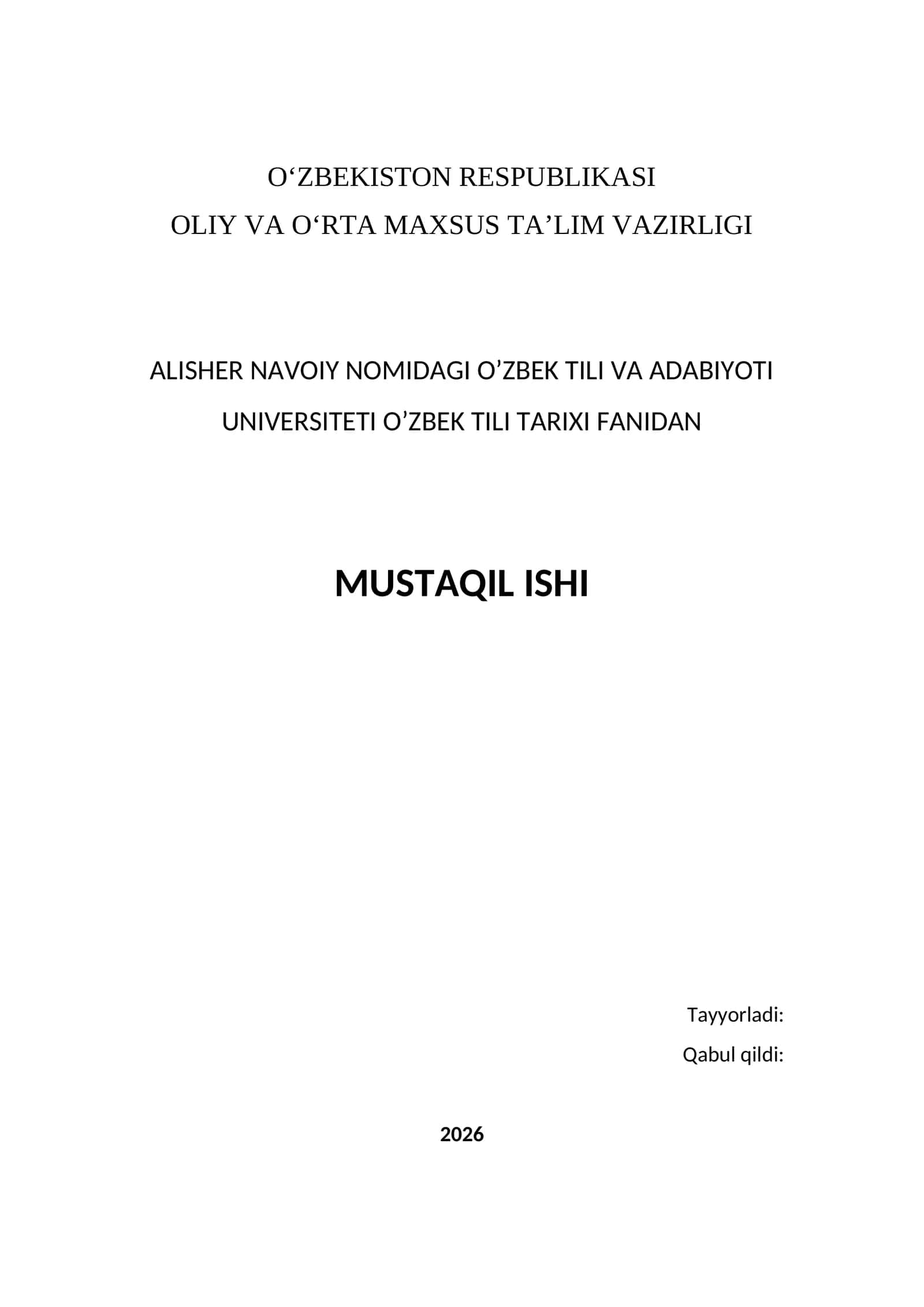 MUHOKAMAT UL - LUG’ATAYN O’ZBEK TILINING ILMIY GRAMMATIKASI 1