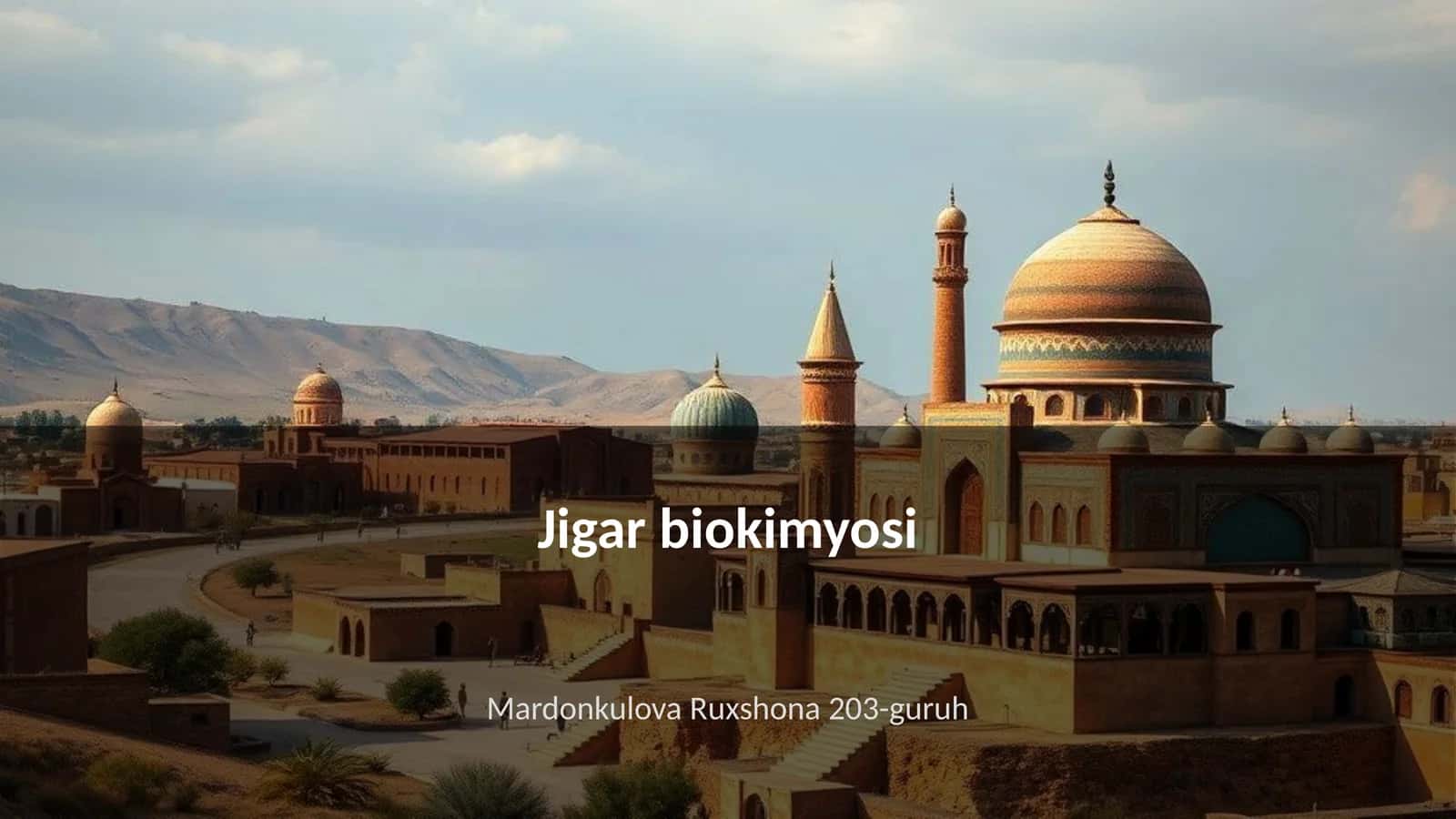 Jigar biokimyosi 1