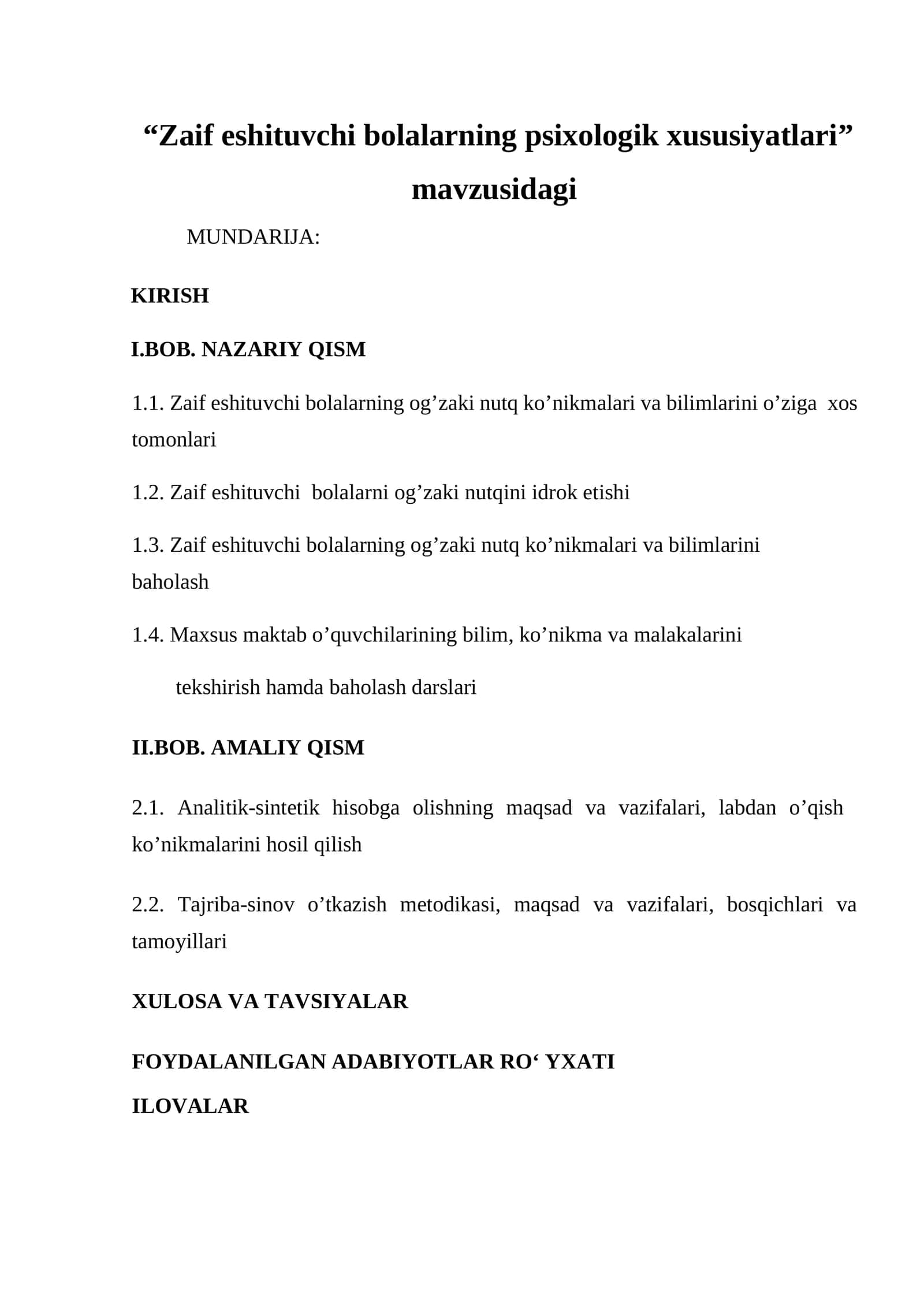 Zaif eshituvchi bolalarning psixologik xususiyatlari 1