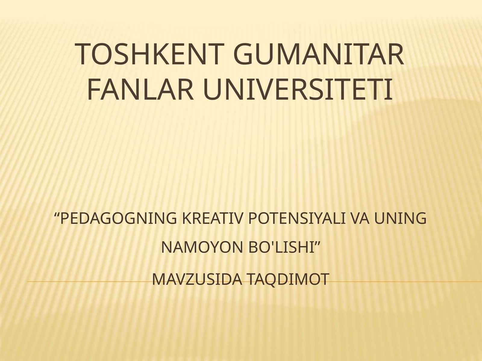 Pedagogning Kreativ Potensiali va Uning Namoyon Bo'lishi 1