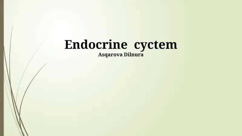Endocrine cyctem 1