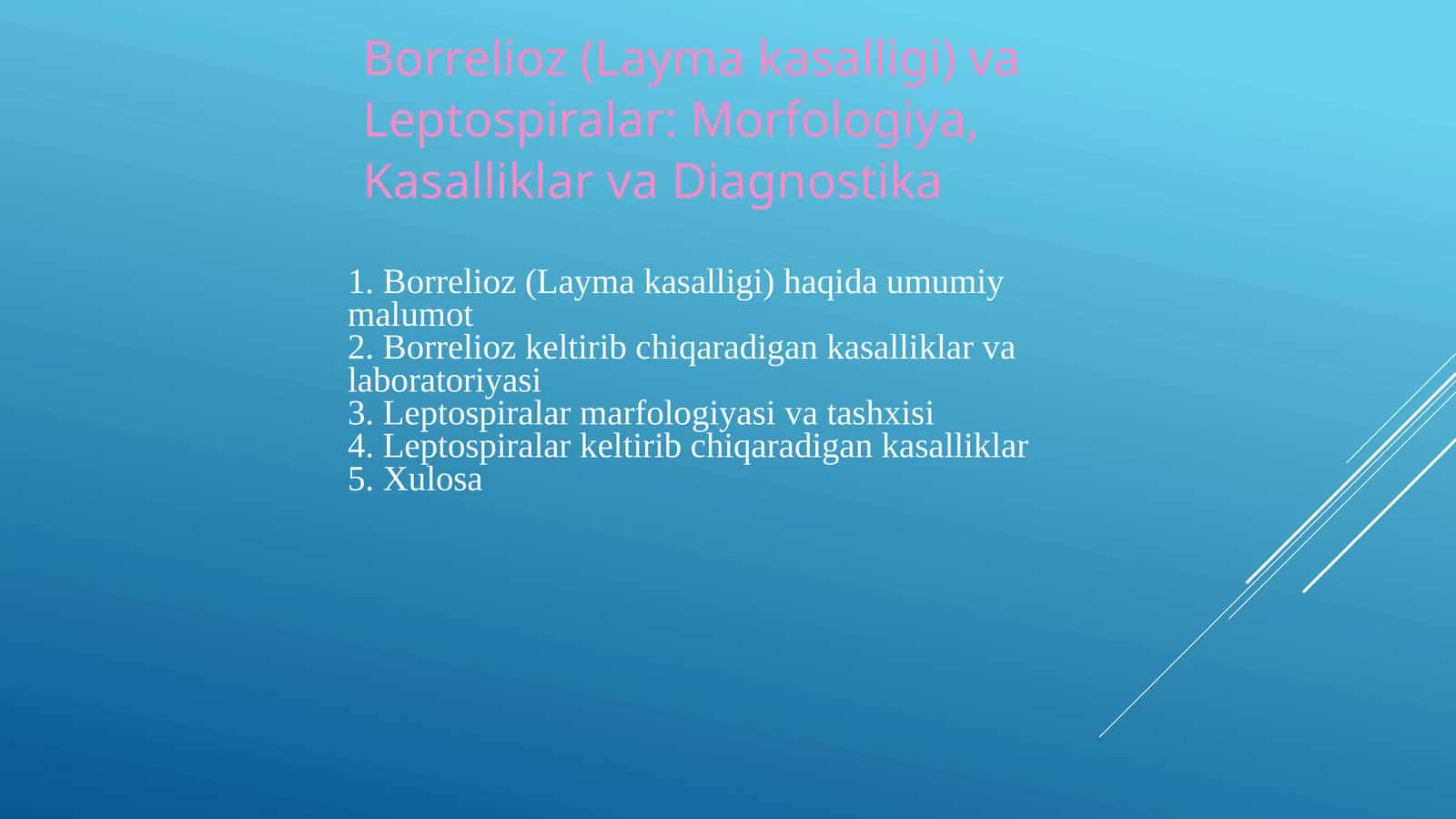 Borrelioz (Layma kasalligi) va Leptospiralar: Morfologiya, Kasalliklar va Diagnostika 1