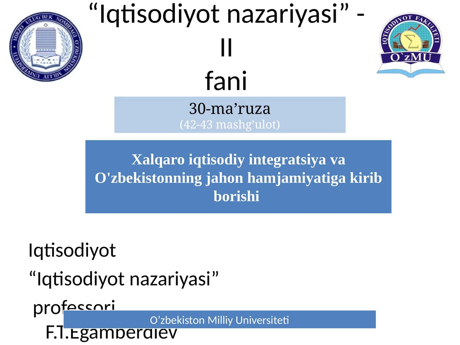 Iqtisodiyot nazariyasi 1