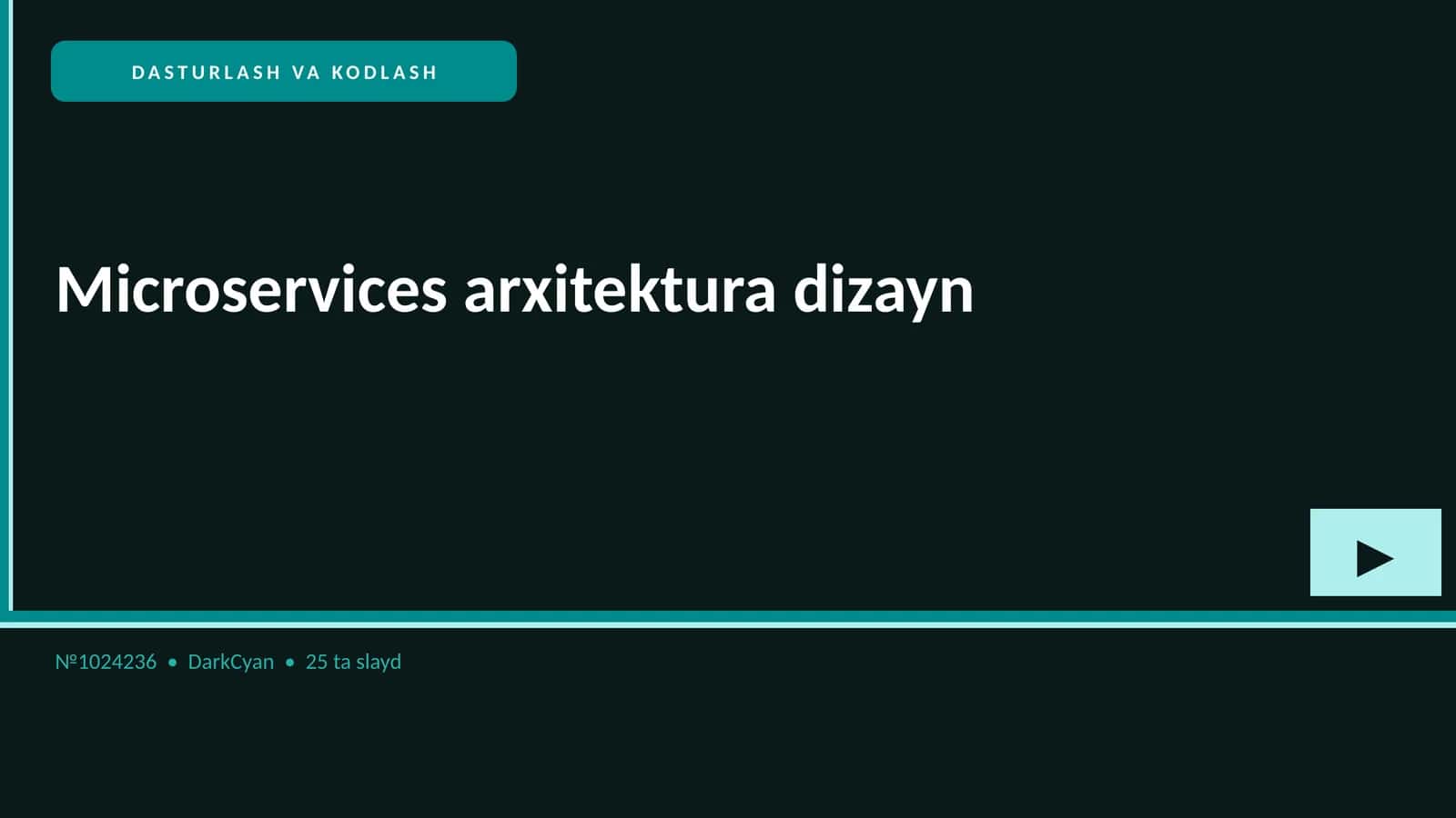 Microservices arxitektura dizayn 1