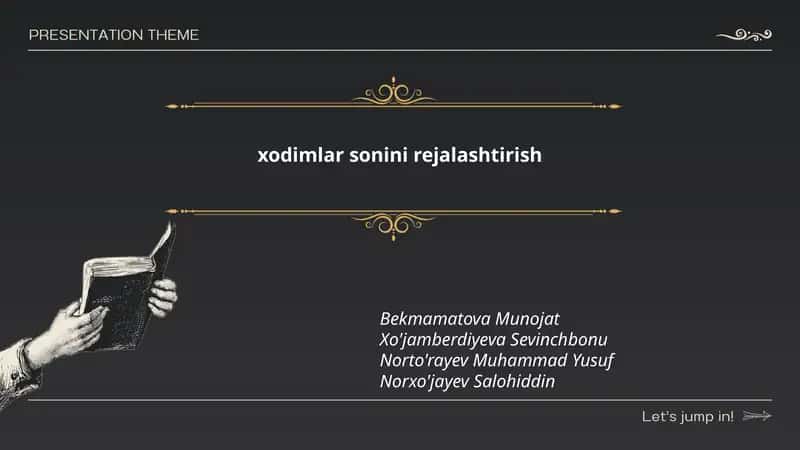Xodimlar sonini rejalashtirish 1