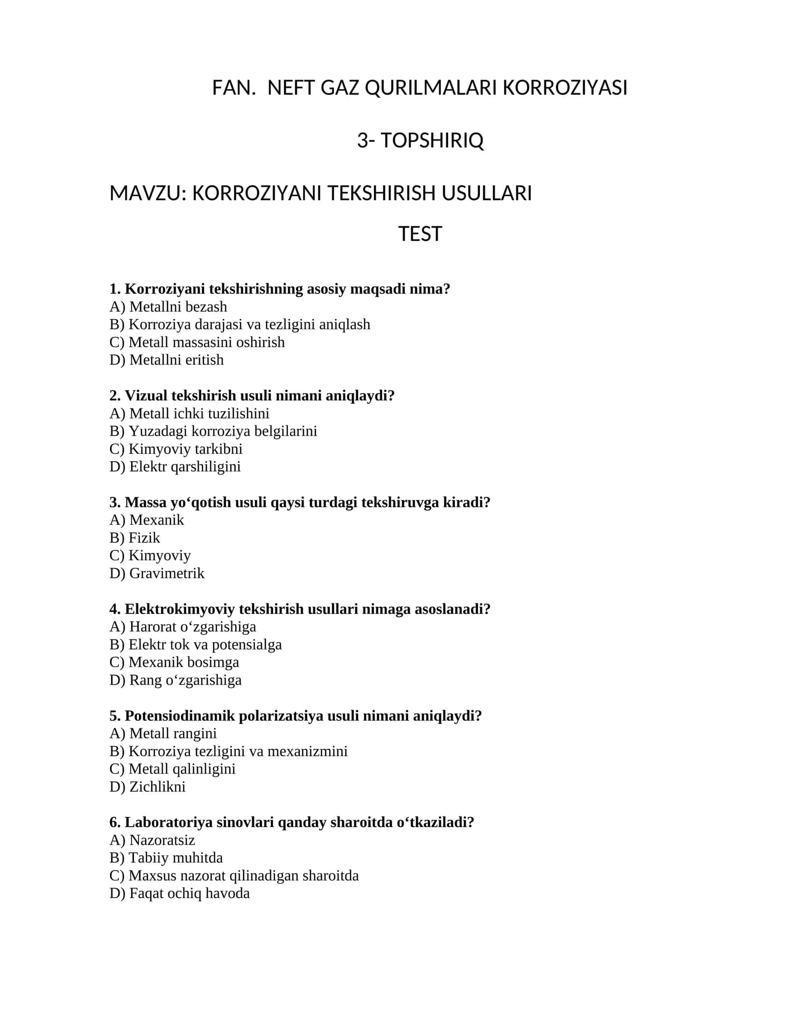 FAN. NEFT GAZ QURILMALARI KORROZIYASI 1